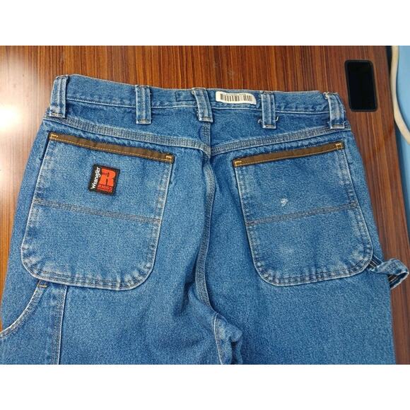 Wrangler Riggs Workwear Jeans Denim Size 34/30 Construction Tough Durable Blue - Picture 8 of 12